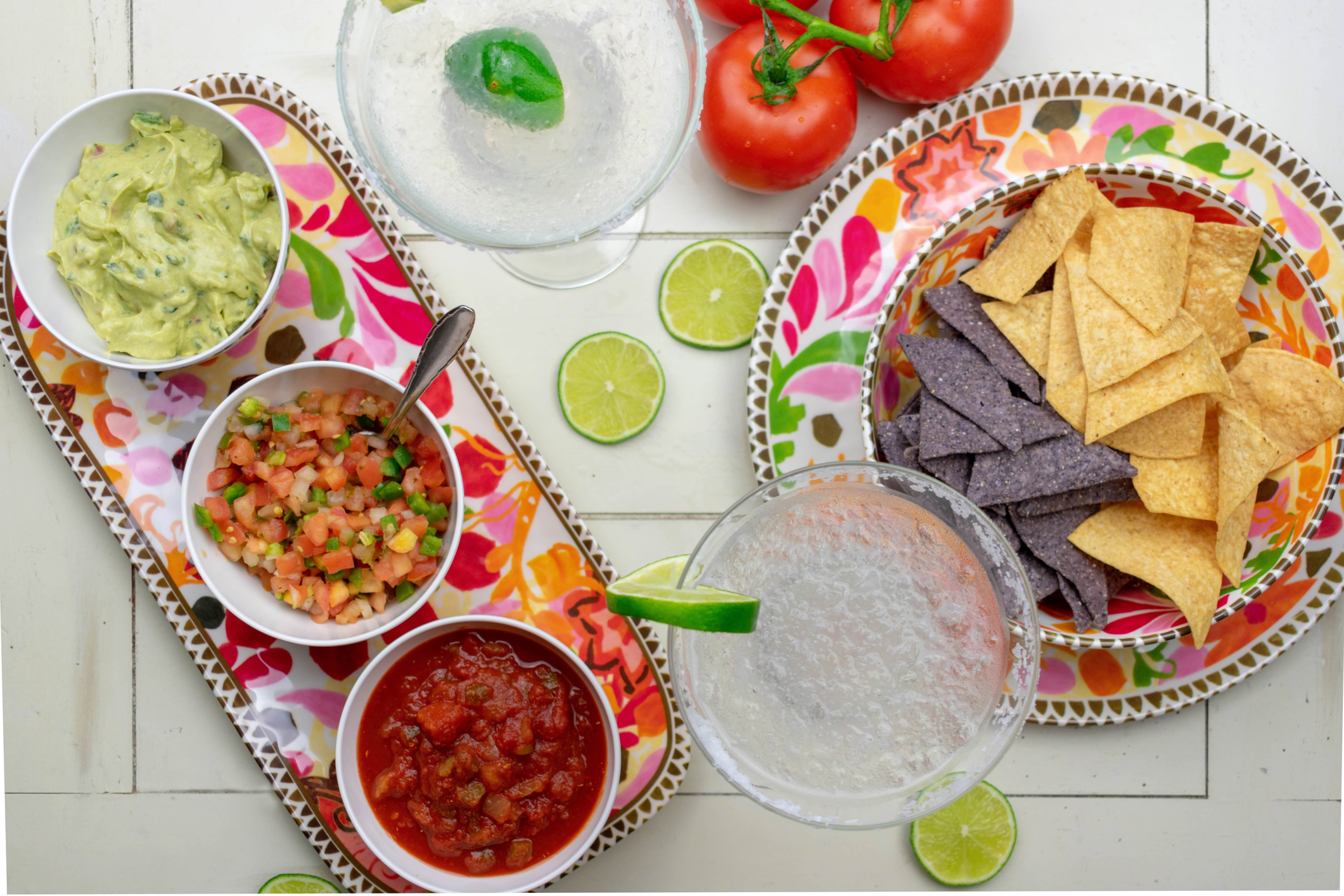 table of mexican food for cinco de mayo fiesta