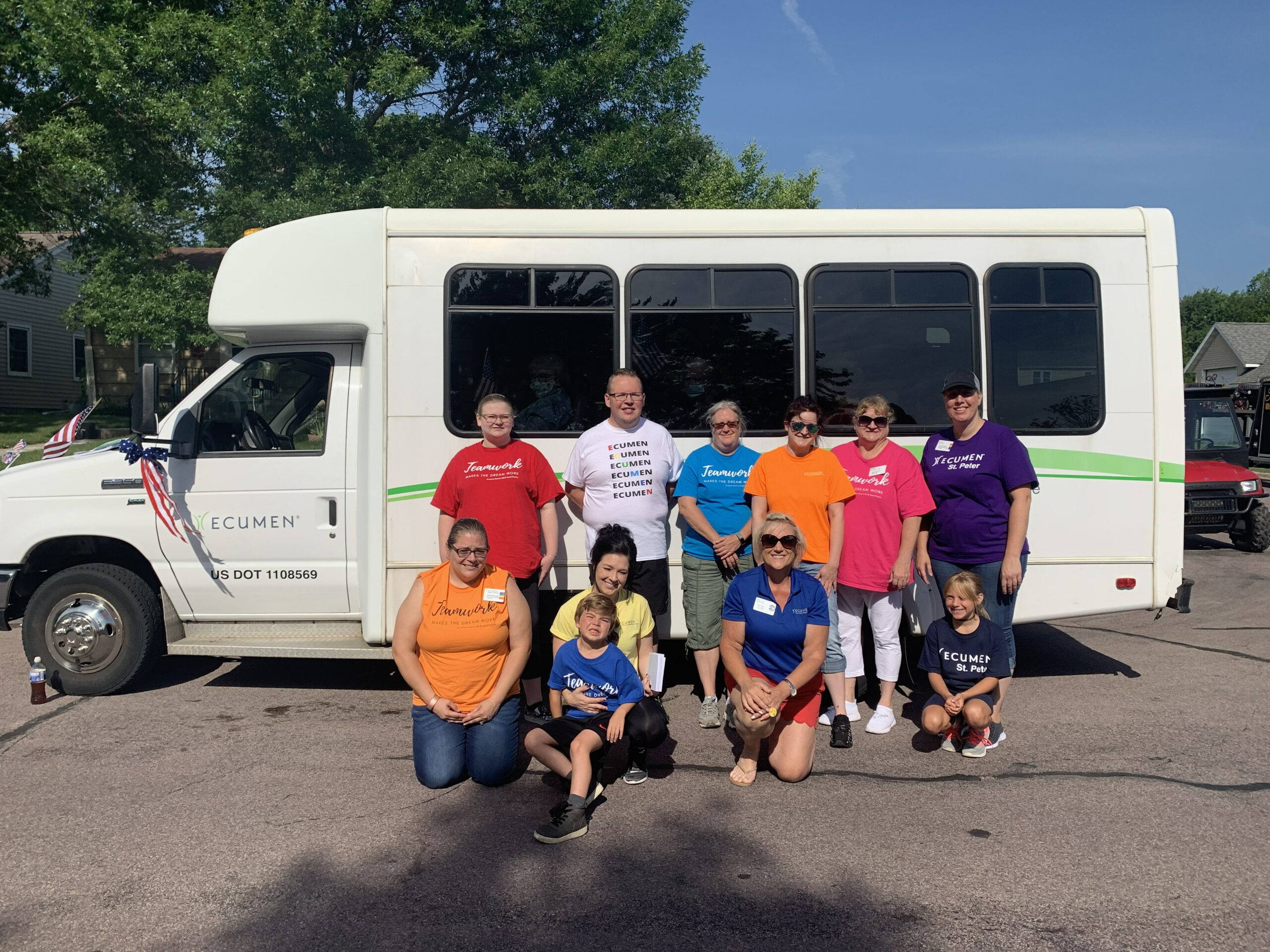 Ecumen team members participating in the St. Peter 4th of July parade