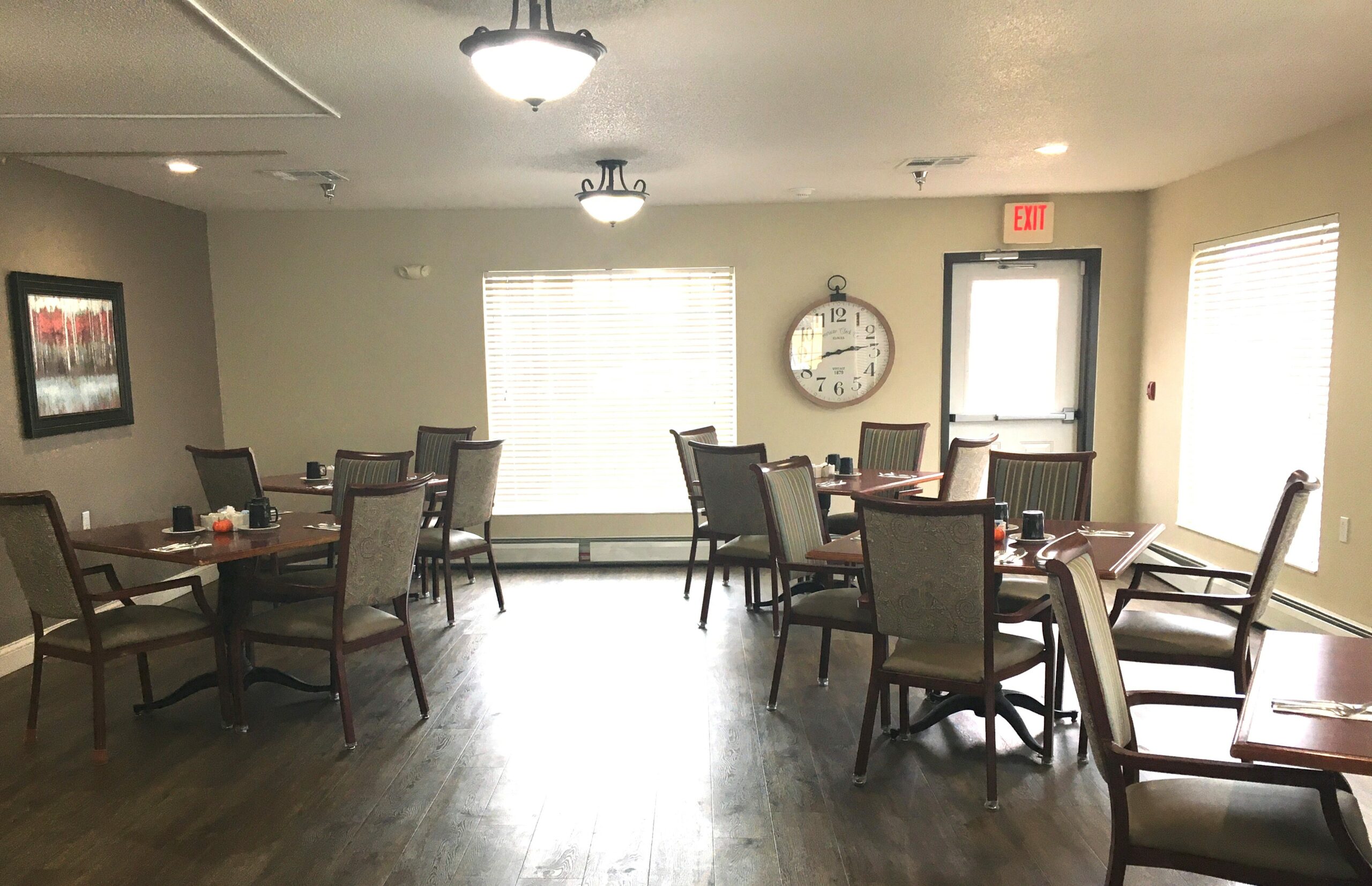 sand prairie - community room interior: dining room