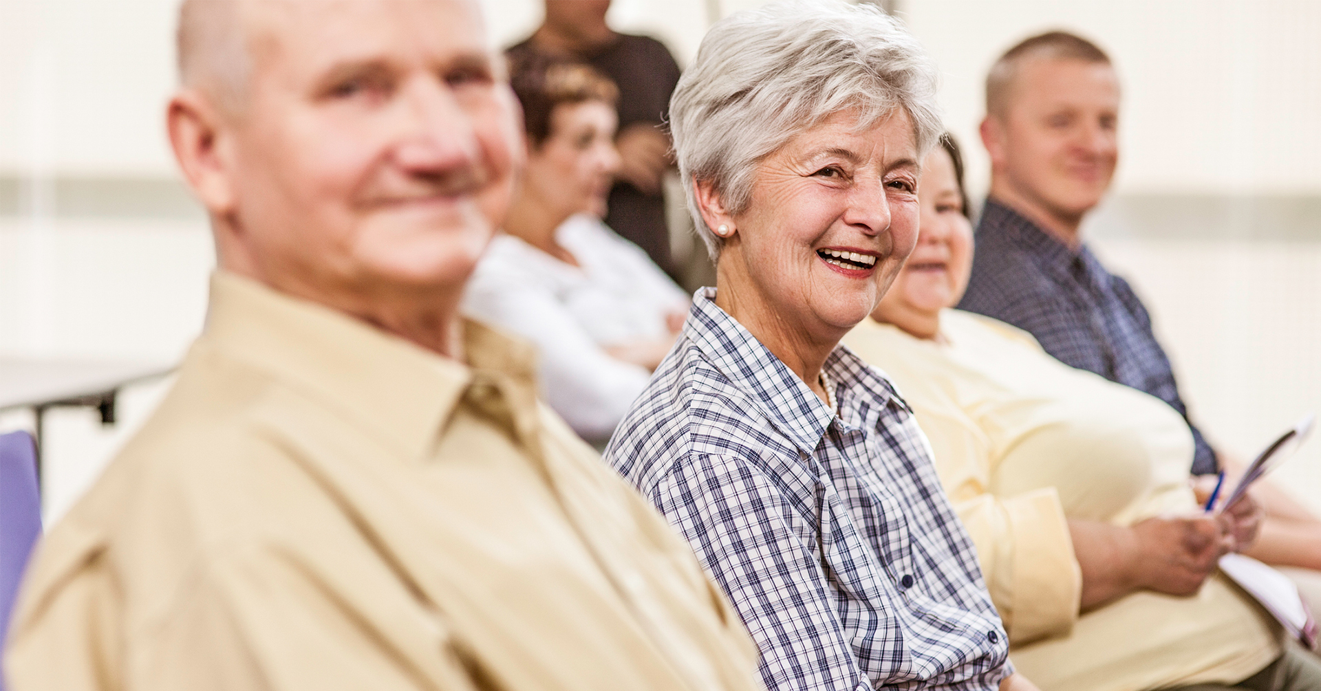 seniors sitting-in on a meeting and discussion